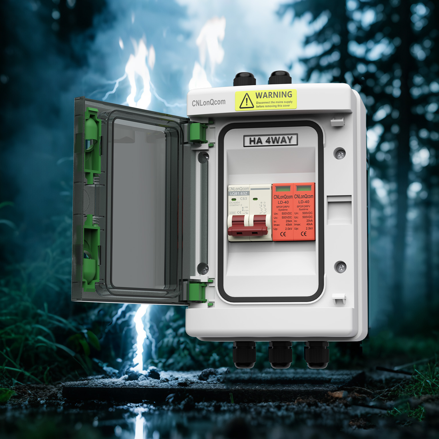 Lqx-DC500V-1-1 PV Combiner Bumi Kertas Putih