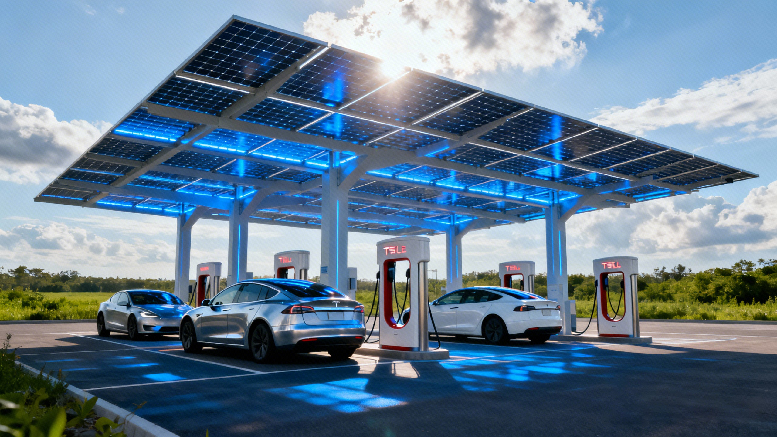 Saka Operasi Off-Grid menyang Loop Tertutup Ekologis: Stasiun Supercharger Solar Tesla Nggawe Paradigma Anyar Integrasi Energi-Transportasi